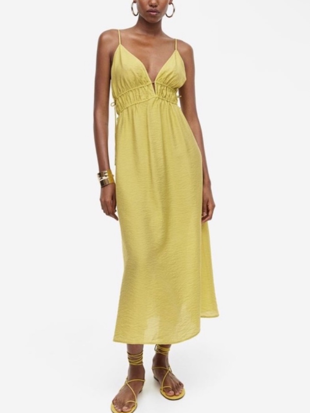 H&M Drawstring Midi Dress